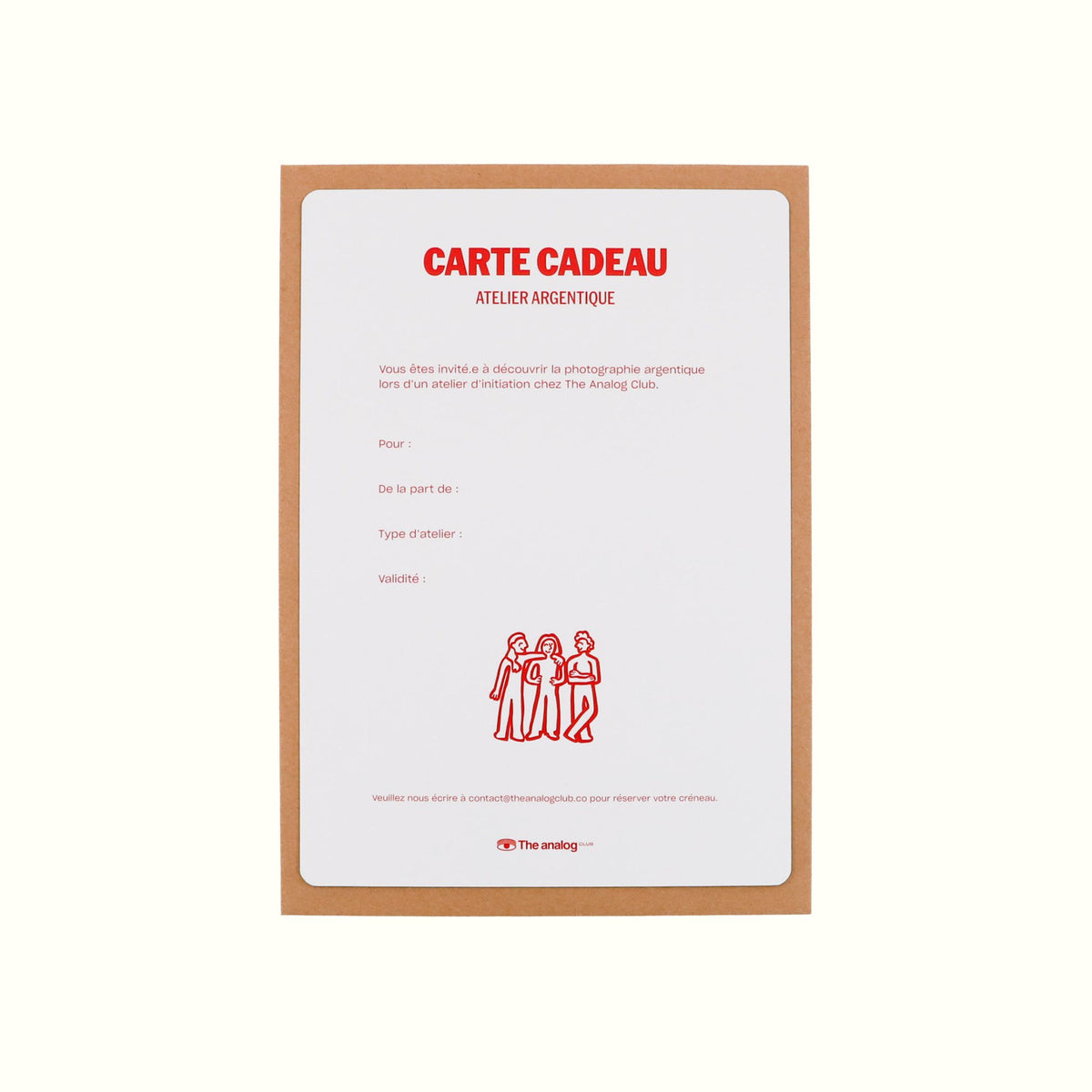 Carte Cadeau Atelier Argentique