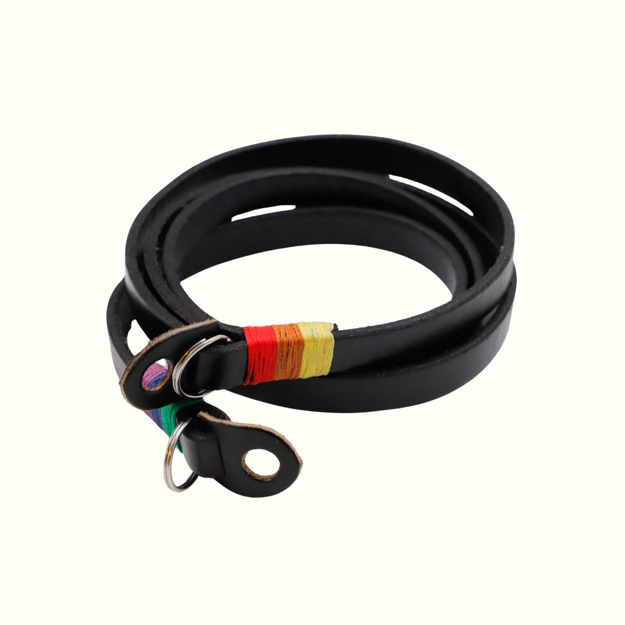 The_Analog_Box_- Black Leather Camera_Strap