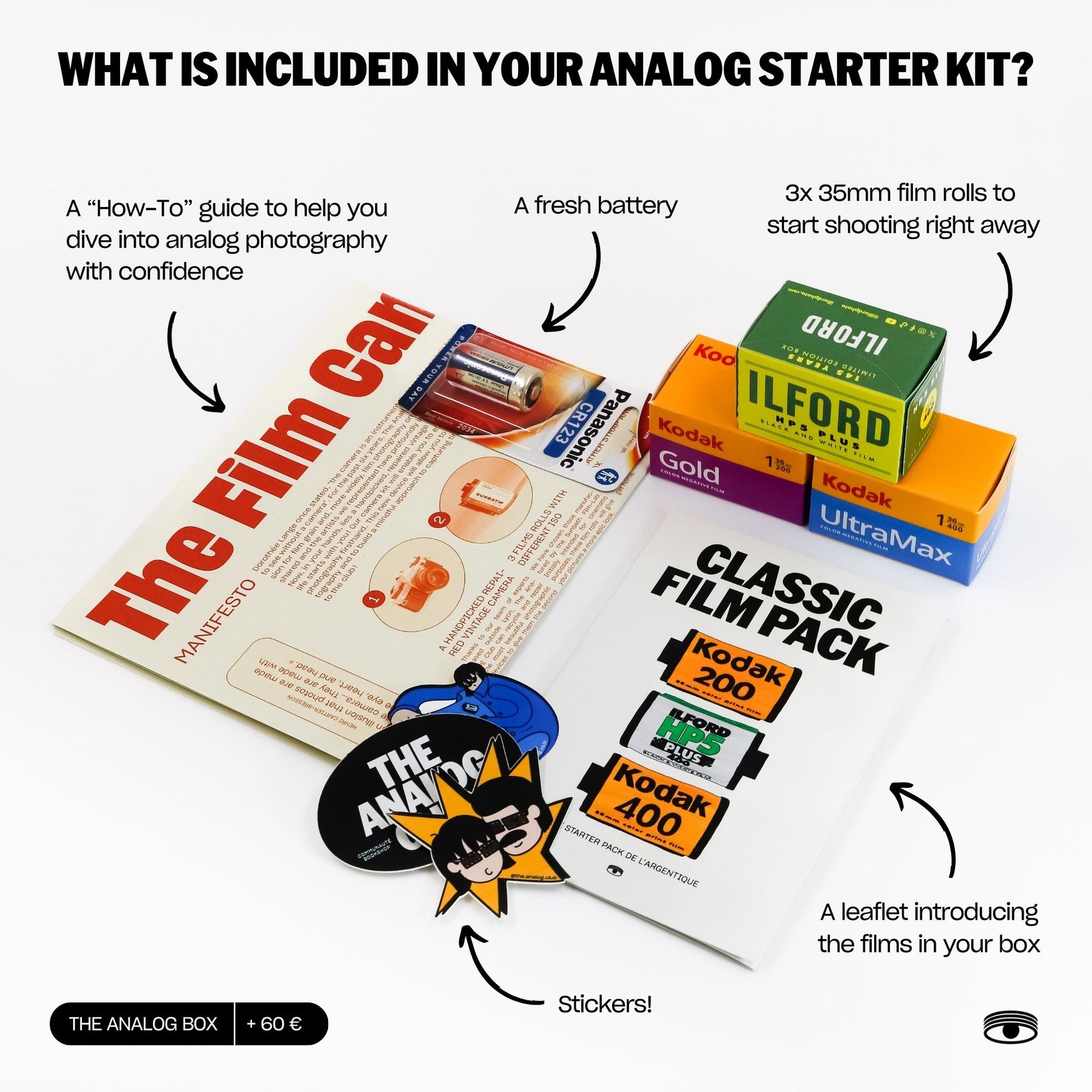 The Analog Box Whats Included Compact Film Photography Starter Kit