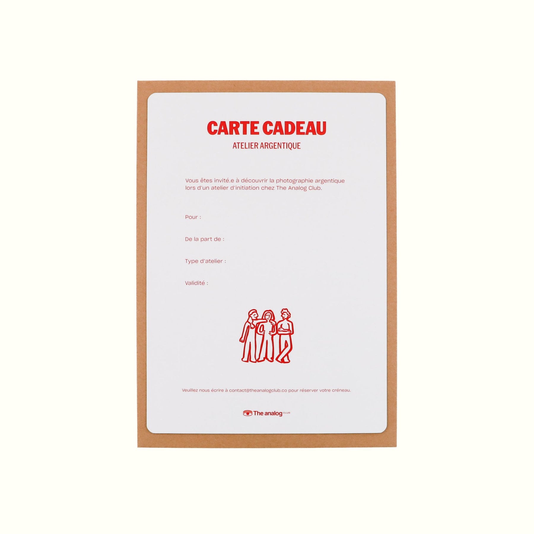 Carte Cadeau Atelier Argentique