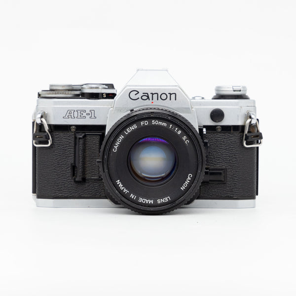 【完動品】Canon AE-1 PROGRAM + FD 50mm F1.8 Canon AE-1 & FD 50mm f/1.8 - Film Camera
