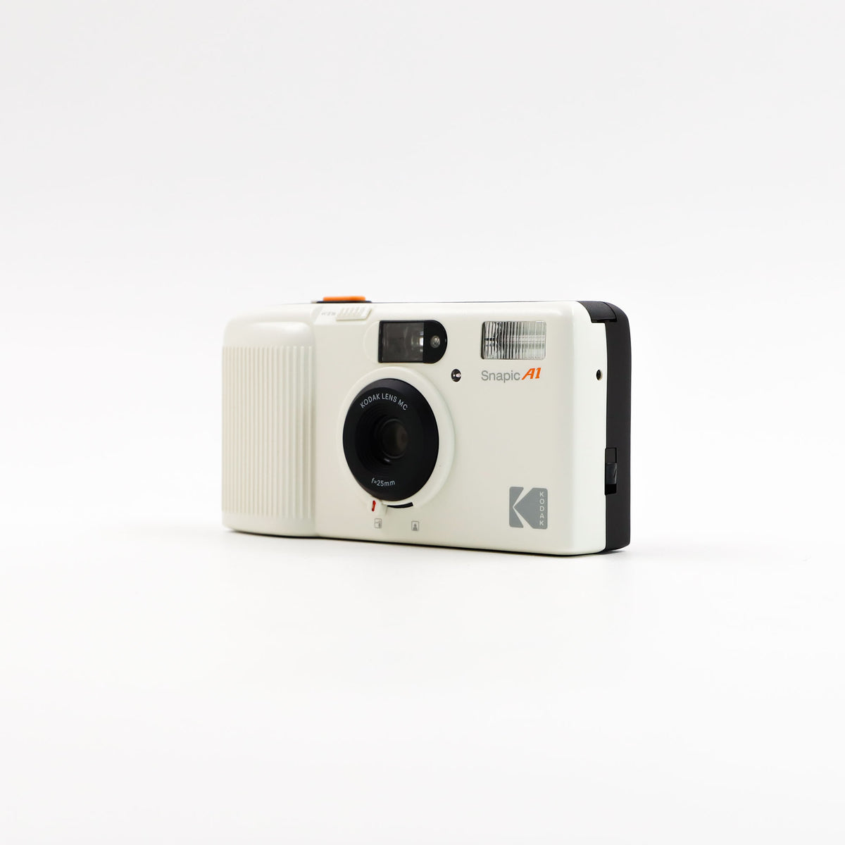 Kodak Snapic A1 Analog Film Reusable Camera, Ivory White, left three-quarter view